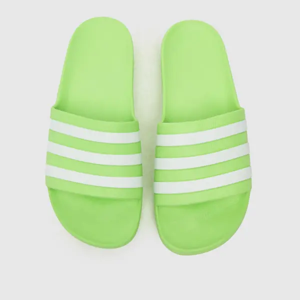 image of adidas adilette aqua sandals in light green Light Green UK 12 (EU 47)