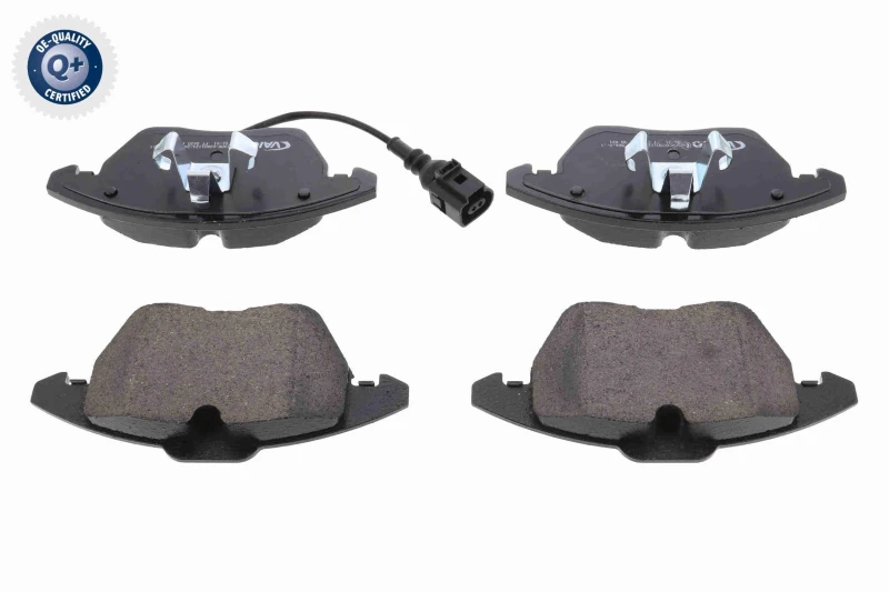 Image of VAICO V10-8172 Brake pad set Front Axle, incl. wear warning contact, Q+, original equipment manufacturer quality Brake Pad Set,disc brake (402)