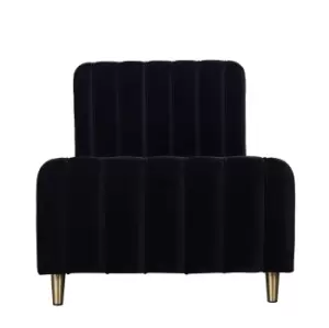 image of Obaby Gatsby Velvet Bed Black