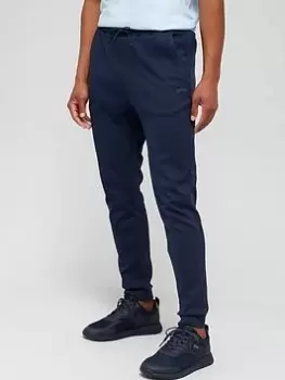 Image of BOSS Hadiko Curved Logo Joggers - Navy, Size S, Men