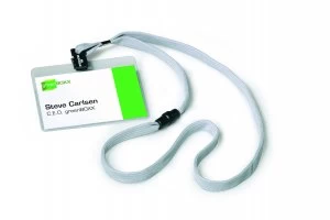 Image of Durable Name Badge 60x90mm With Textile Necklace Pack of 10 813910