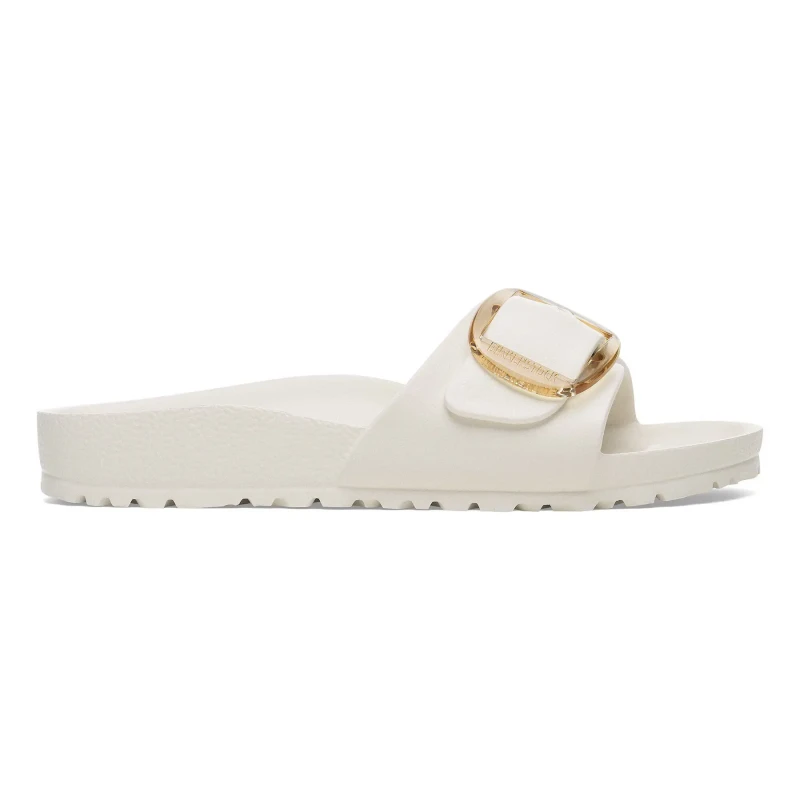 Image of Birkenstock Womens slides Birkenstock Madrid Big Buckle Blanc Female 37