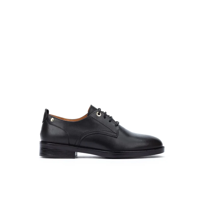 Image of Pikolinos Puertollano Leather Womens Lace Up Shoes - Black - Size:UK 4-4.5