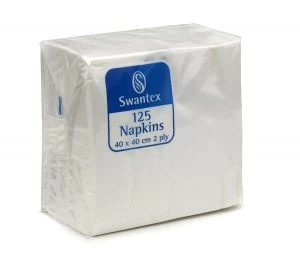 Image of Value Napkins 2Ply 40x40cm White (Pack 125)