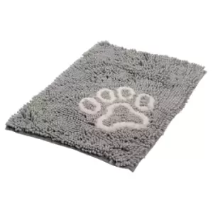 Image of Bunty Soft Microfibre Pet Dog Puppy Cat Mat Bed Doormat Absorbant Muddy Wet Paws - Grey - Small