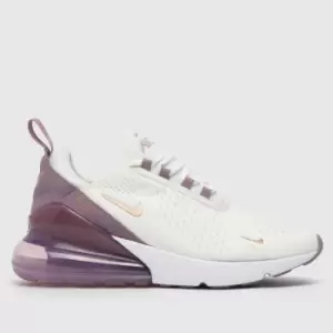 Image of Nike White & Purple Air Max 270 Girls Youth Trainers