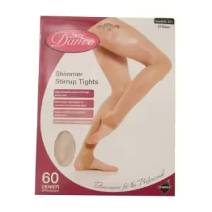 image of Silky Womens/Ladies Dance Shimmer Stirrup Tights (1 Pair) (Small (4ft11a-5ft4a)) (Light Toast)