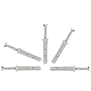 Image of Nylon Hammer Wall Plug Window Door Frame Concrete Brick - Size 8x80mm - Pack of 30