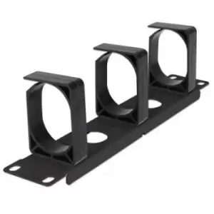 Image of Intellinet 10" Cable Management Panel 1U Three Large Retaining Rings Black