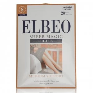 Image of Elbeo Sheer magic medium support 20 denier sheer tights - Cafe Creme