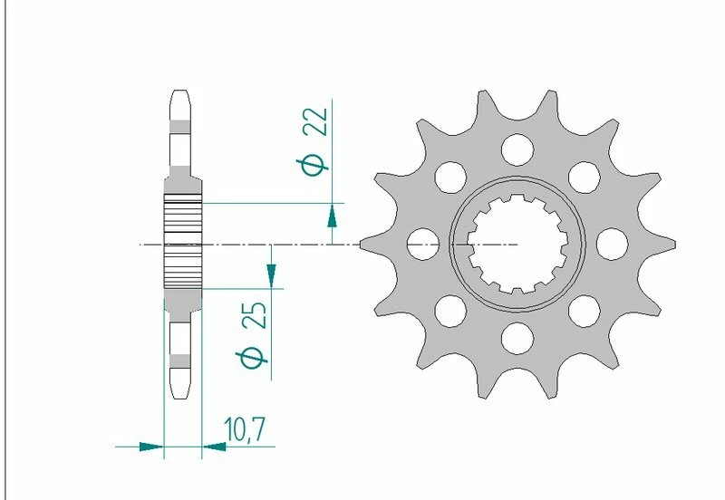 Image of AFAM Steel Standard Front Sprocket 21511 - 520