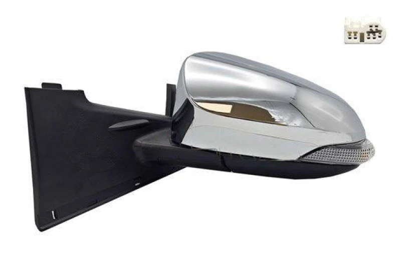 Image of ALKAR 6151529 Wing mirror Left, chrome, Electric, Convex Outside Mirror (50)