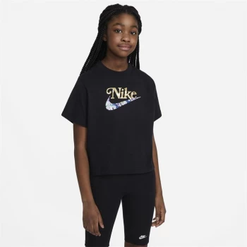 Image of Nike Sportswear Big Kids (Girls') T-Shirt - Black