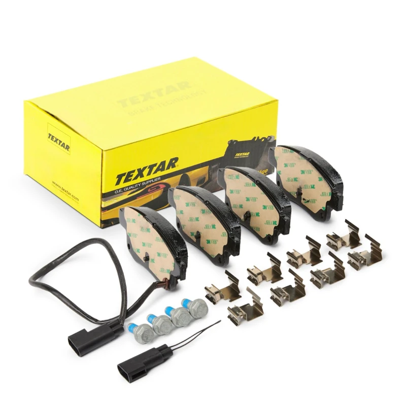 Image of TEXTAR 2448601 Brake pad set incl. wear warning contact, with accessories, with brake caliper screws Brake Pad Set,disc brake (402)