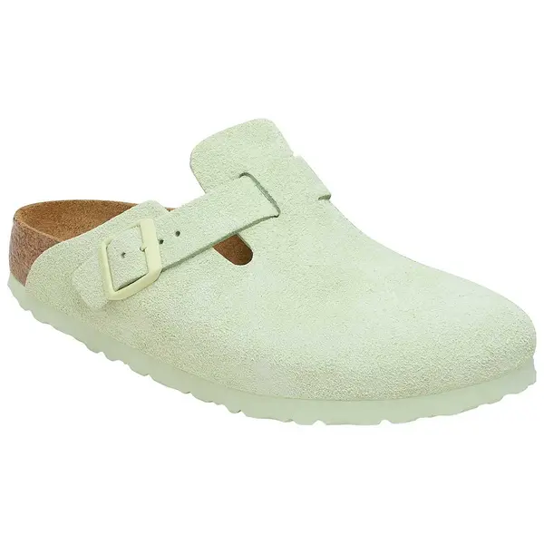 Image of Birkenstock Womens Boston Clog Faded Lime Green, 7