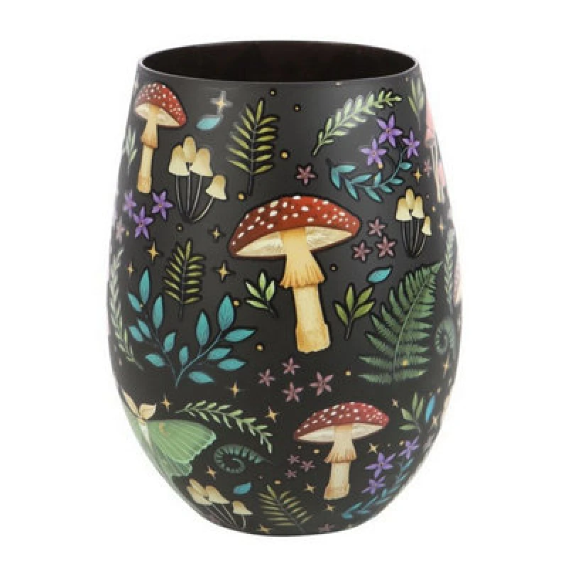 Image of Something Different Something Different Dark Forest Printed Stemless Wine Glass Multi One Size Unisex 5063527835239