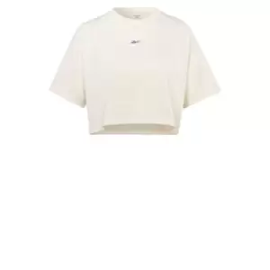 Image of Reebok Les Mills Crop T-Shirt Womens - White