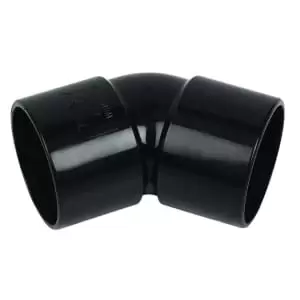Image of FloPlast WS19B Solvent Weld Waste 135 Deg Bend - Black 40mm