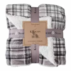 Image of Crossland Grove Highland Sherpa Throw Neutral 1400x1700mm