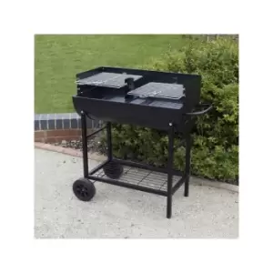 image of Kingfisher - Half Drum Barrel Barbecue / bbq with Adjustable Grills