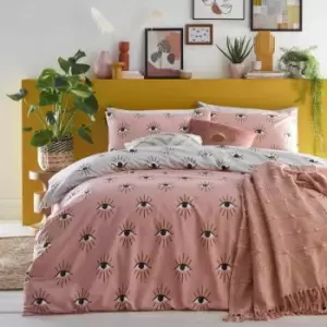 Image of Furn. Theia King Duvet Cover Set Cotton Polyester Blush