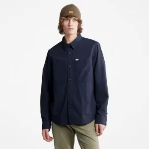 Image of Timberland Outdoor Heritage Overshirt For Men In Navy, Size L