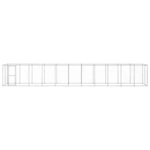 Image of Vidaxl Outdoor Dog Kennel Galvanised Steel 26.62 M