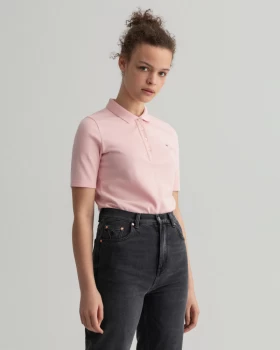 image of Gant Gant Original Short Sleeve Polo Shirt - 614 PREPPY Pink