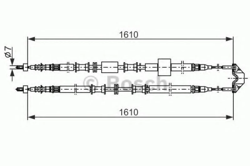 Image of Handbrake cable Bosch 1 987 477 936
