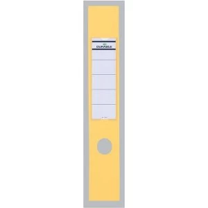 Image of Durable ORDOFIX Self Adhesive PVC Spine Labels Yellow for Lever Arch File Pack of 10 Spine Labels