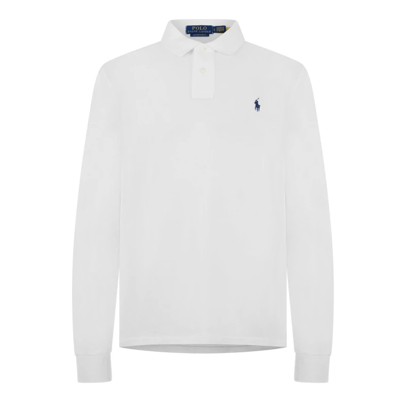 Image of Polo Ralph Lauren Mens Long Sleeve Polo Shirt White male XL