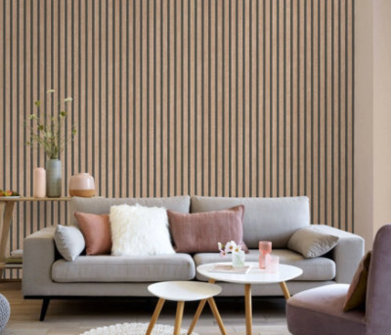 Image of Erismann Acoustic Panel - Oak Vinyl Non Woven Wallpaper