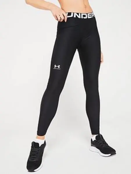 image of Under Armour Womens Training Heat Gear Authentics Legging - Black/White