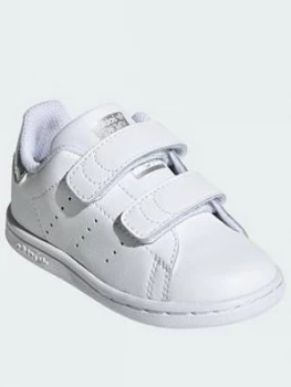 Image of adidas Originals Stan Smith Infant Trainers - White Sparkle, White/Sparkle, Size 6