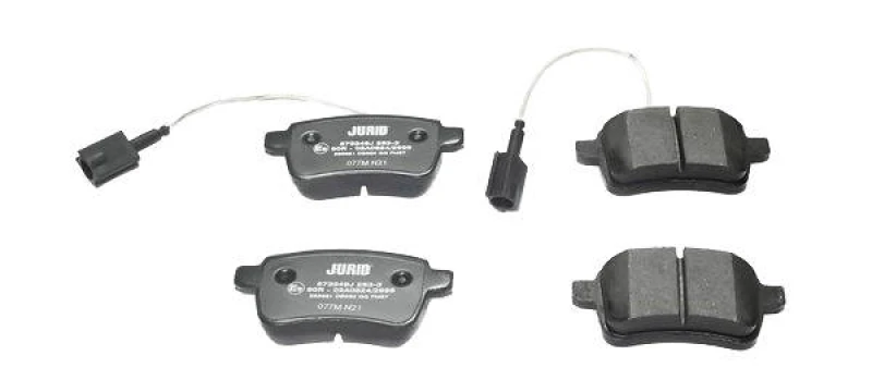 Image of JURID 573349J Brake pad set incl. wear warning contact, without accessories Brake Pad Set,disc brake (402)