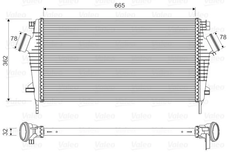 Image of Intercooler VALEO 818603