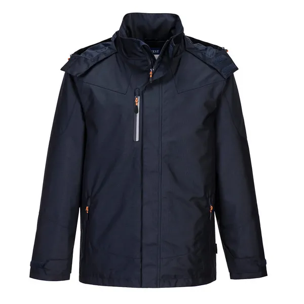 Image of Portwest Outcoach Mens Waterproof Jacket S555DNRM Colour: Dark Navy