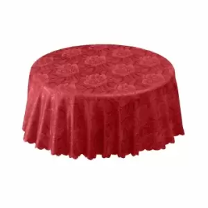 image of Green & Sons Table Cloth Damask Rose 63" Wine