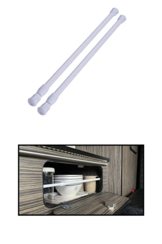 Image of OLPRO Telescopic Cupboard & Fridge Storage Bars 41-71cm Pack of Two OL509
