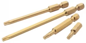 Image of Draper T40 1/4" Hex. Tx-Star Titanium Nitride Coated Insert Bit 100mm Long x 1 100TTX/1 10805