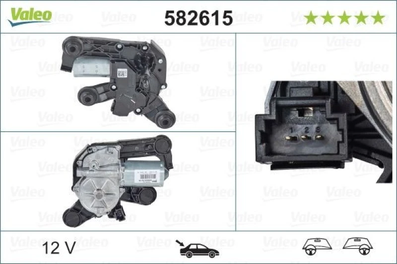Image of Wiper motor VALEO 582615