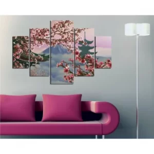 image of ST157 Multicolor Decorative MDF Painting (5 Pieces)