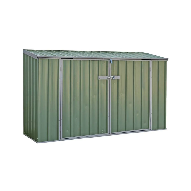 Image of Mercia Absco Pale Eucalyptus Metal Bike Store - L78 x W226 x H131cm - Green Green Unisex