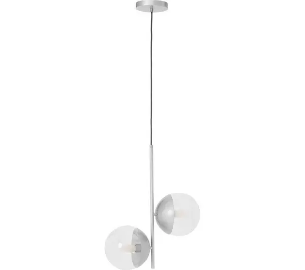 Image of INTERIORS by Premier Revive 2 Pendant Ceiling Light - Chrome 5018705483023
