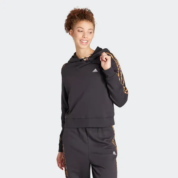 Image of Essentials 3-Stripe Hoodie in Cotton