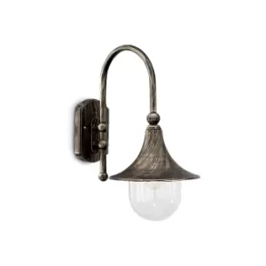 image of Cima 1 Light Outdoor Dome Wall Light Brass IP43, E27