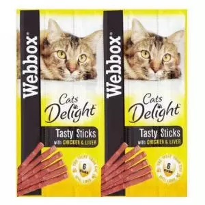 Webbox Tasty Sticks Chicken and Liver Cat Treats 30g