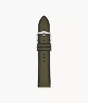 Image of Fossil Men 22mm Olive Eco Leather Strap