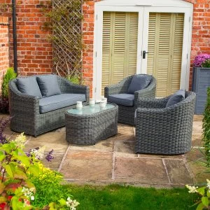 image of Rowlinson Bunbury Sofa Set in Grey Weave