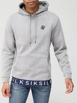 image of SikSilk Elastic Overhead Jacquard Hoodie - Grey